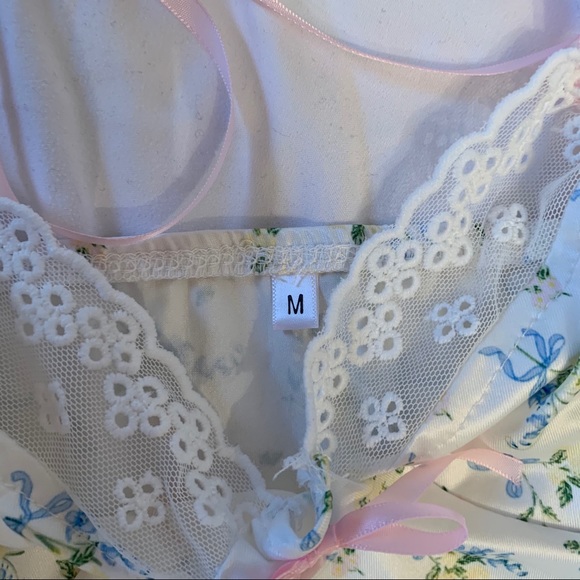 Buister top floral lingerie crop shirt - Picture 7 of 8